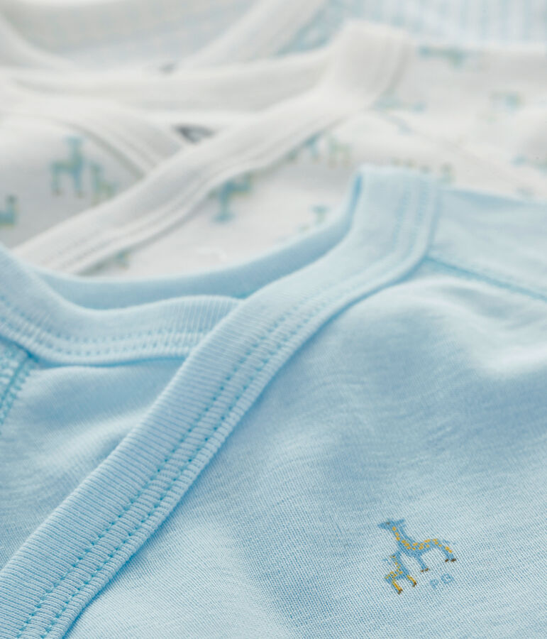 Trio kurz&auml;rmelige Neugeborenen-Baby-Bodys variante 1