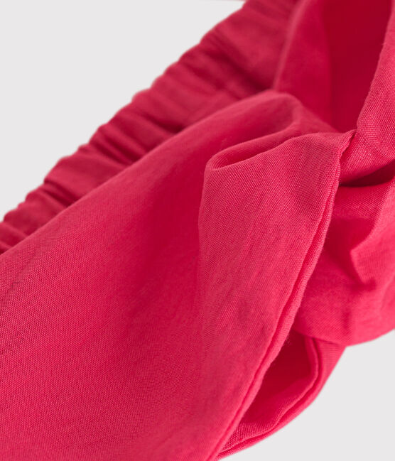 Baby-Stirnband aus einfarbigem Leinenstoff rosa GLOSS