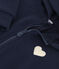 Kinder-Sweatshirt mit Reißverschluss und Kapuze aus Molton für Mädchen blau SMOKING