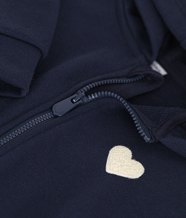 Kinder-Sweatshirt mit Rei&szlig;verschluss und Kapuze aus Molton f&uuml;r M&auml;dchen SMOKING