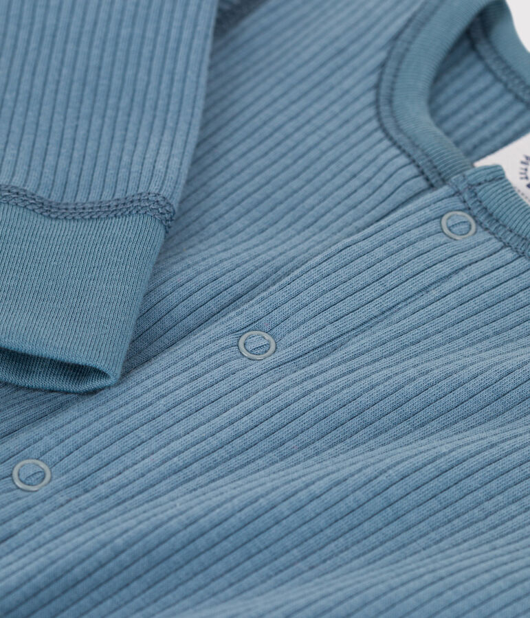 Langer Baby-Overall aus Rippstrick blau ROVER
