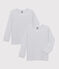 2er-Set langärmelige weiße T-Shirts für Mädchen variante 1