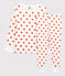Kinderpyjama aus Bio-Baumwolle mit grafischem Printmuster weiss MARSHMALLOW/ SPICY