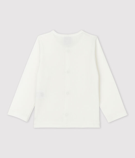 Baby-Cardigan aus Baumwolle weiss MARSHMALLOW