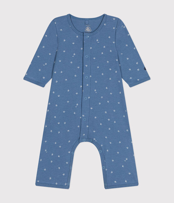 Bodyjama ohne Füße aus Baumwolle blau BEACH/ MARSHMALLOW