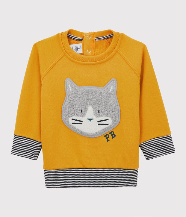 Baby-Sweatshirt aus Molton. gelb