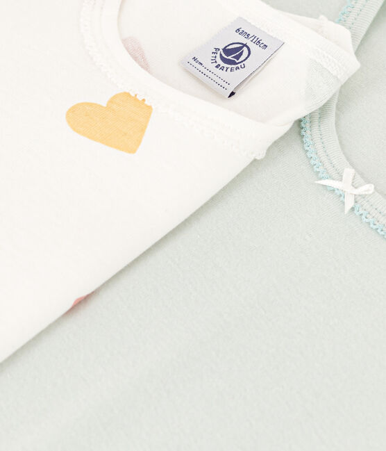 3er-Set kurzärmelige T-Shirts aus Baumwolle mit Herzmotiv für Mädchen variante 1