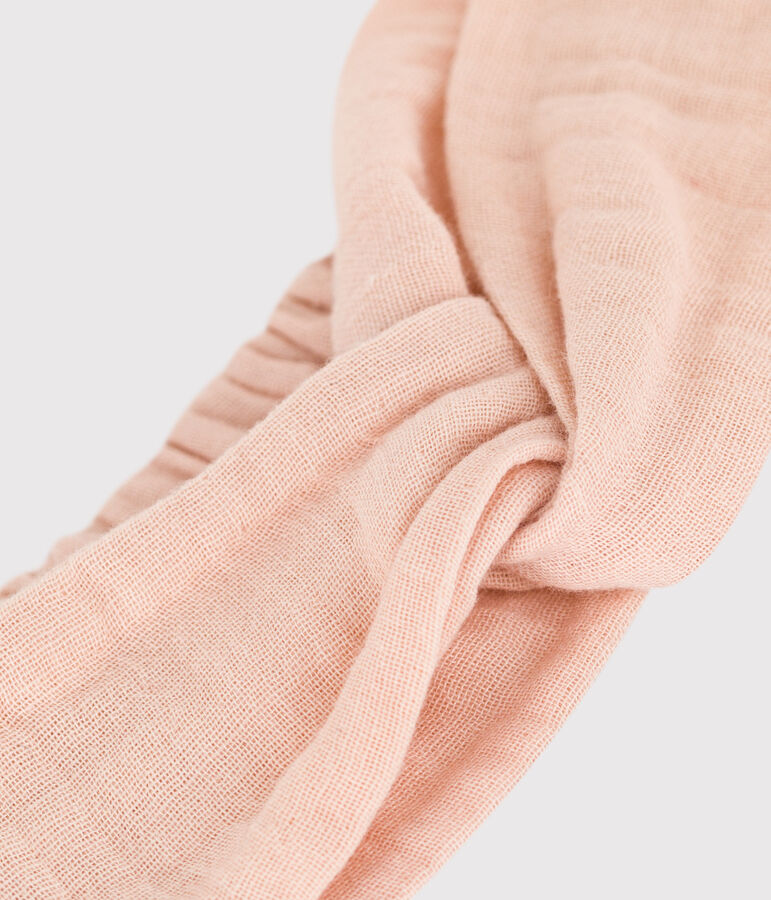 Rosa Haarband aus Musselin rosa