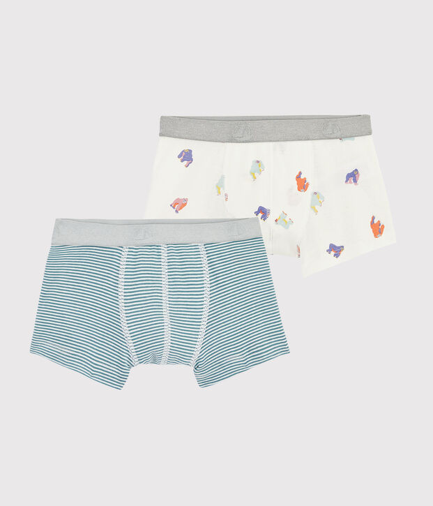 Set mit 2 Boxershorts mit &Auml;ffchen-Print f&uuml;r kleine Jungen vielfarbig
