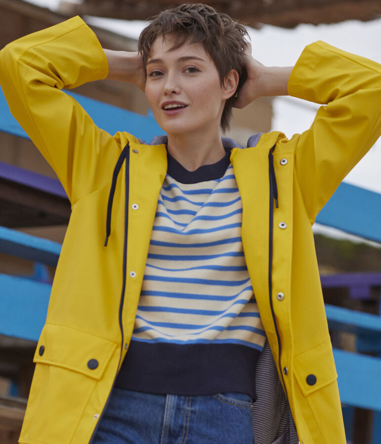 Klassische Damen-/Herren-Regenjacke gelb