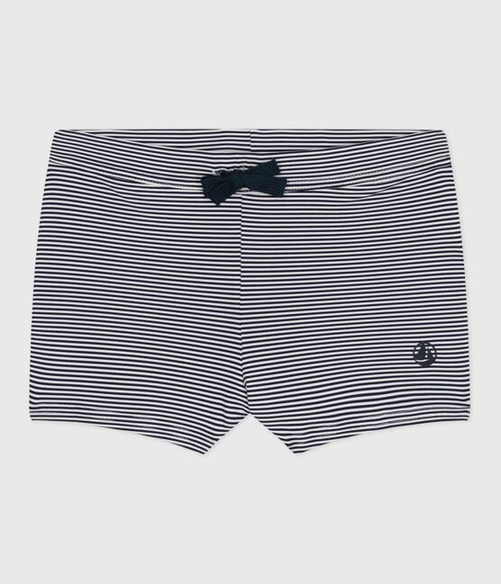 Kinder-Badehose für Jungen blau MEDIEVAL/weiss MARSHMALLOW