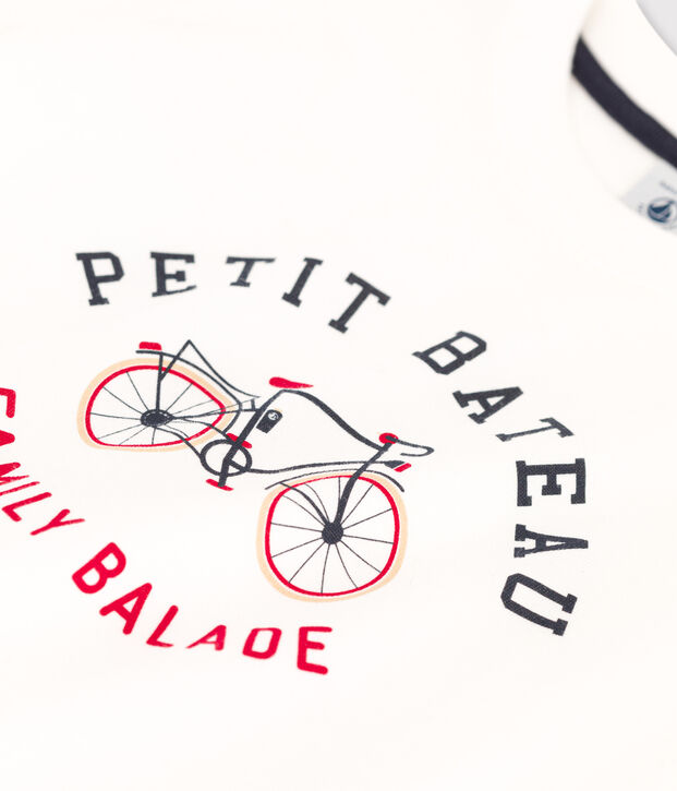 Lang&auml;rmeliges Kinder-T-Shirt aus Baumwolle f&uuml;r Jungen weiss