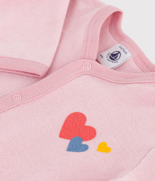 Strampler aus einfarbigem Nicki rosa