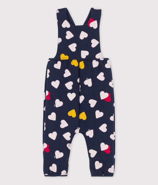 Baby-Latzhose aus Doppeljersey blau SMOKING/weiss MULTICO