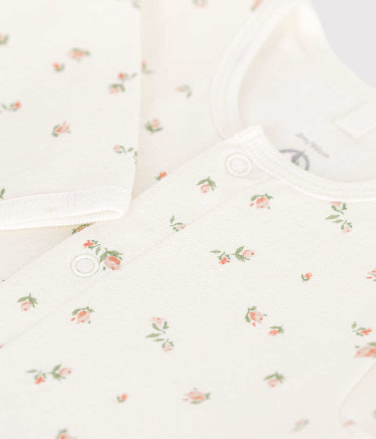 Bodyjama ohne F&uuml;&szlig;chen aus Baumwolle f&uuml;r Babys weiss/vielfarbig