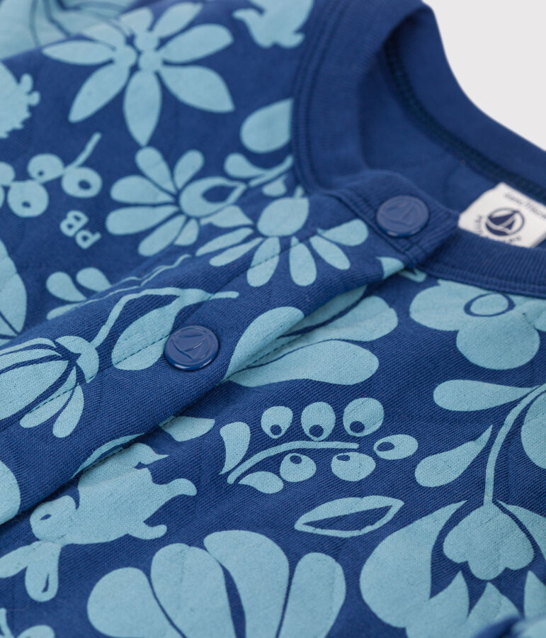 Bedruckter Kinder-Cardigan aus gestepptem Doppeljersey f&uuml;r M&auml;dchen blau/blau