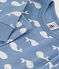 Kinderpyjama aus Baumwolle mit Walmuster blau BEACH/ MARSHMALLOW