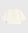 Langärmeliges Baby-T-Shirt aus Baumwolle mit Katzenmotiv naturfarben MILK