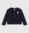 Kinder-Cardigan aus Molton für Mädchen blau SMOKING