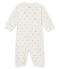 Unisex Baby Overall aus gedoppeltem Jersey mit Print weiss MARSHMALLOW/schwarz NOIR