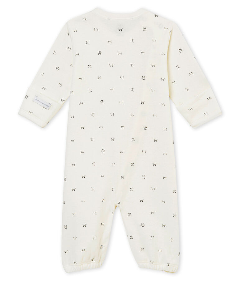 Unisex Baby Overall aus gedoppeltem Jersey mit Print weiss/schwarz
