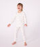 Kinder-Pyjama aus Nicki mit Herzmotiv weiss MARSHMALLOW/weiss MULTICO