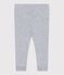 Baby-Leggings aus einfarbiger Baumwolle grau FUMEE CHINE