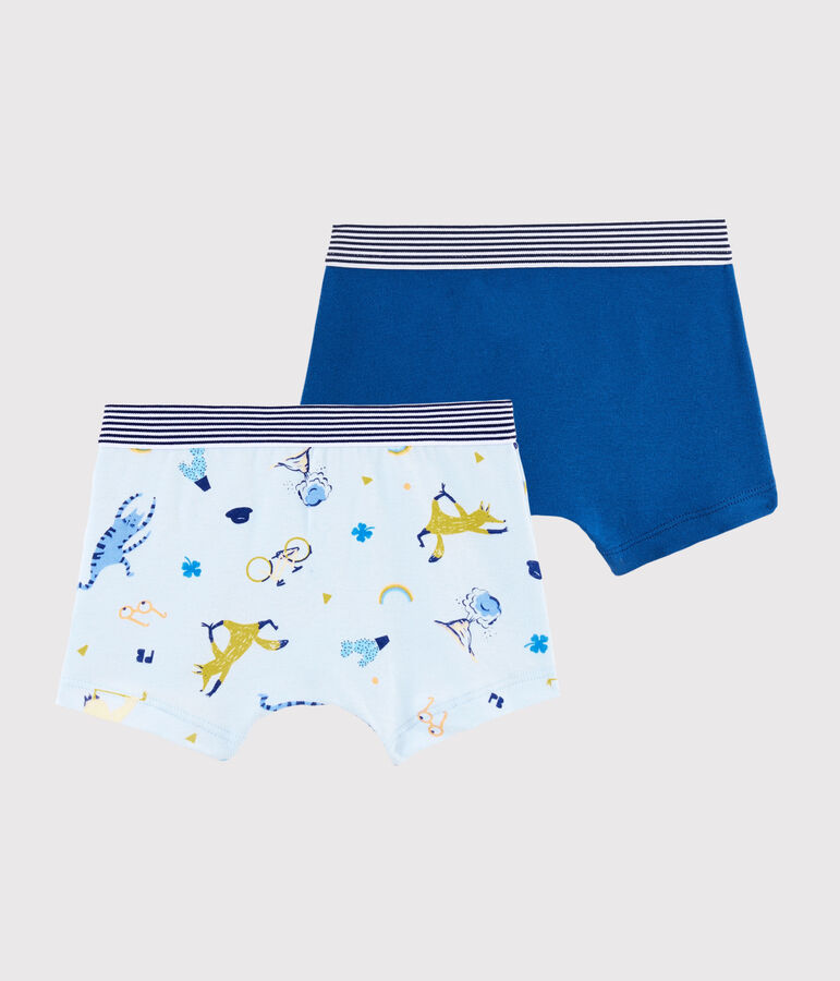 2er-Set Yoga-Boxershorts mit Tiermuster f&uuml;r kleine Jungen vielfarbig