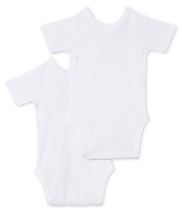 Duo kurz&auml;rmelige Neugeborenen-Baby-Bodys Unisex vielfarbig
