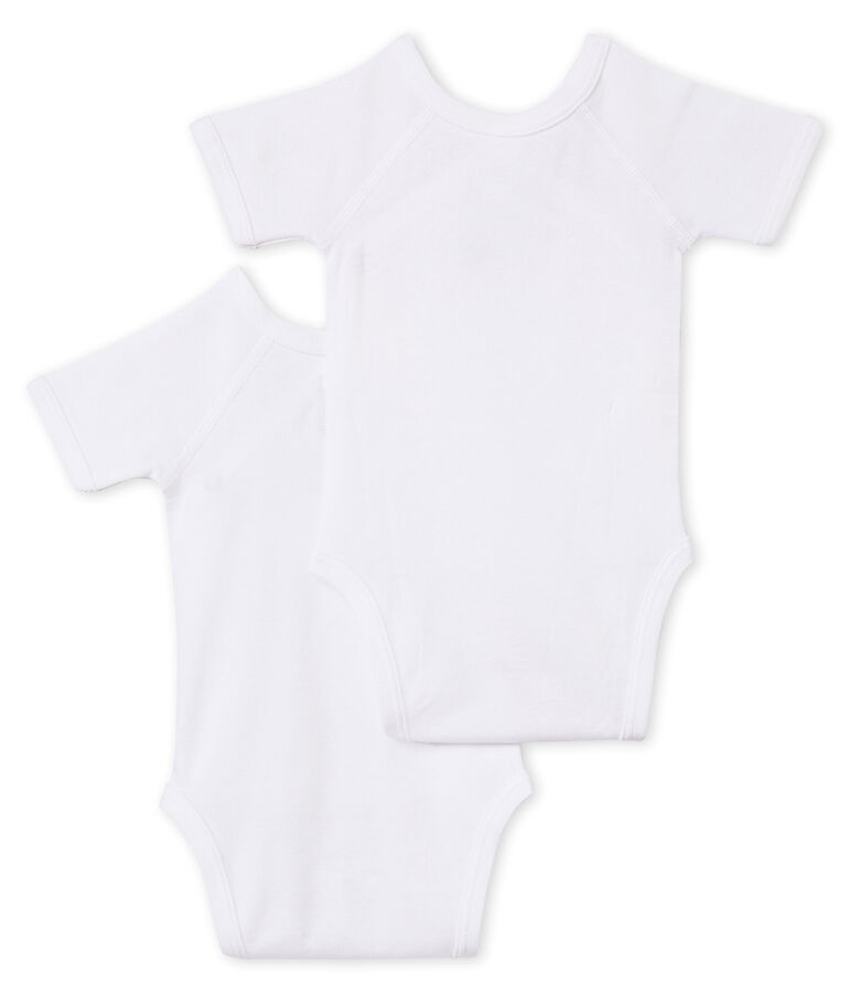 Duo kurz&auml;rmelige Neugeborenen-Baby-Bodys Unisex vielfarbig