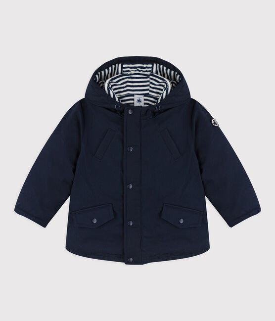 Mittellanger Baby-Parka für Jungen blau SMOKING