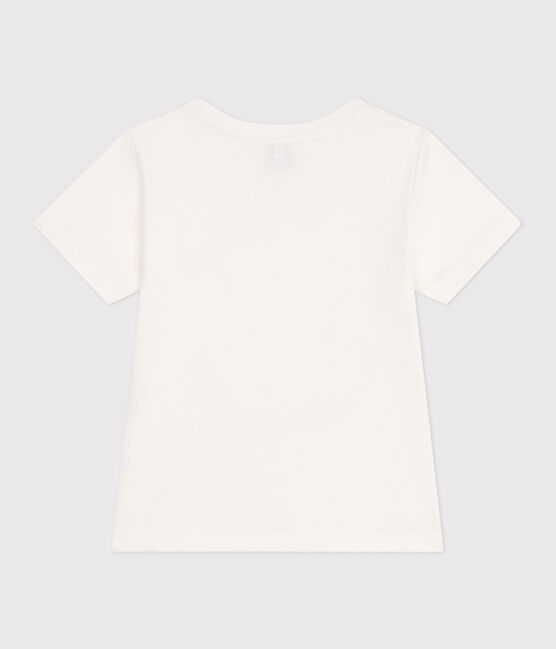 Kurzärmeliges Unisex Kinder-T-Shirt aus bedruckter Baumwolle  weiss MARSHMALLOW