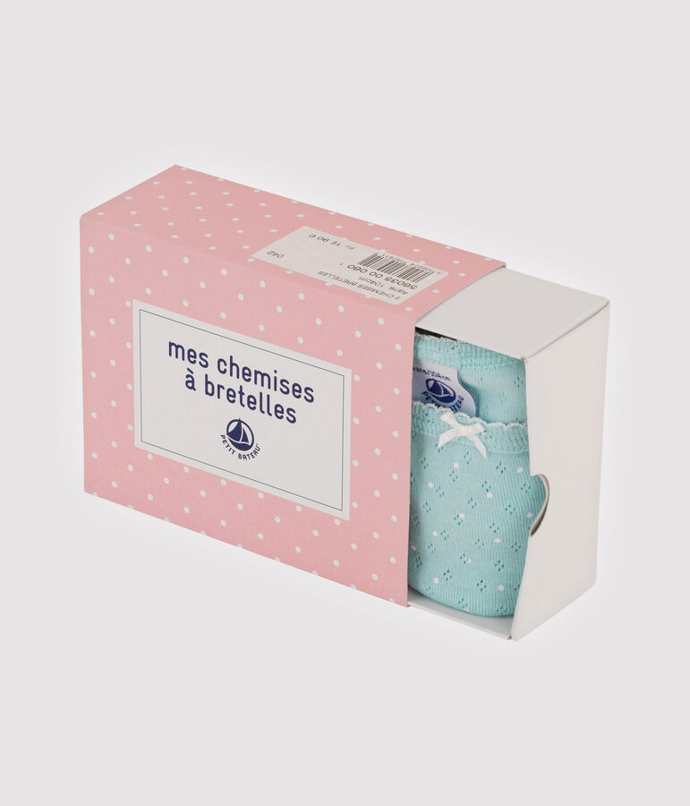 2er-Set Tr&auml;gerhemden mit Lochmuster f&uuml;r kleine M&auml;dchen variante 1