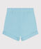 Baby-Shorts aus einfarbiger Baumwolle blau AQUATIC