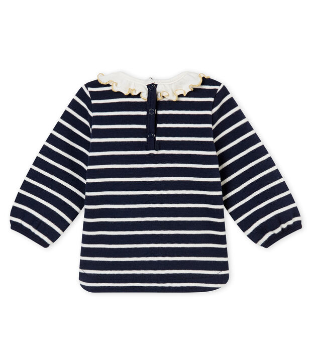Baby M&auml;dchenStreifenshirt blau/weiss