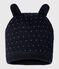 Baby-Mütze unisex mit Fleecefutter blau SMOKING/weiss MARSHMALLOW