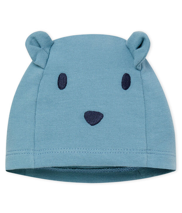 Entz&uuml;ckende Baby-M&uuml;tze Unisex aus Stretch-Molton blau