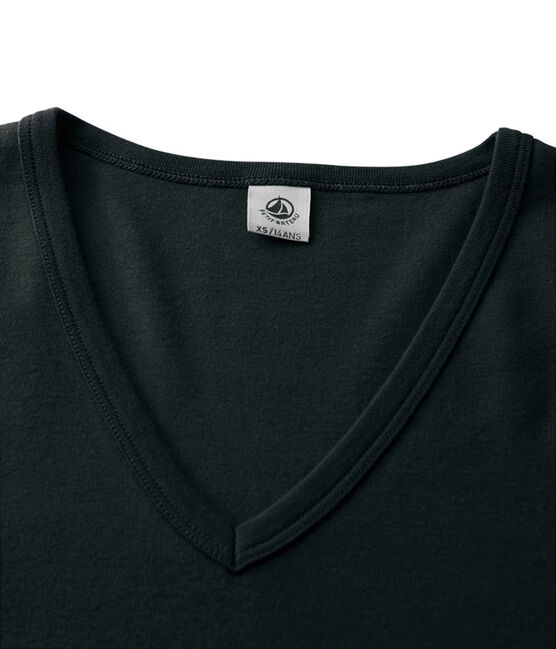 Emblematisches langärmliges T-Shirt für Damen schwarz NOIR