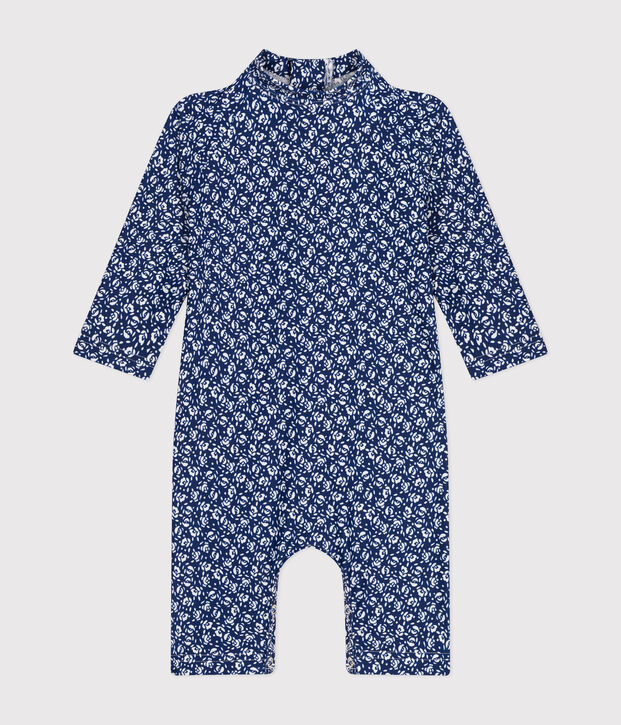 Bade-Overall mit UV-Schutz, Baby blau/weiss