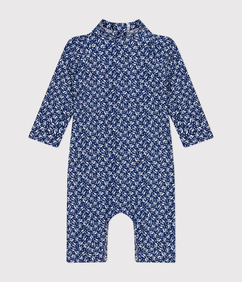 Bade-Overall mit UV-Schutz, Baby blau/weiss