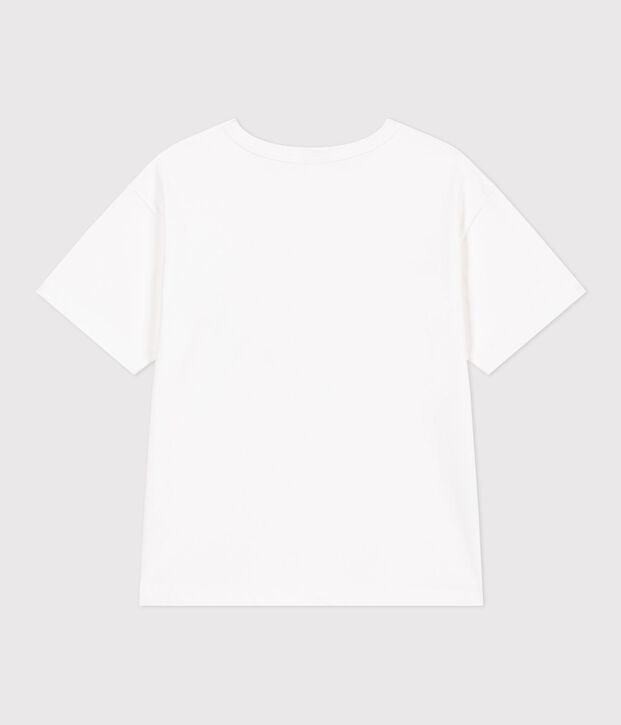Kurz&auml;rmeliges Kinder T-Shirt aus Baumwolle weiss/vielfarbig