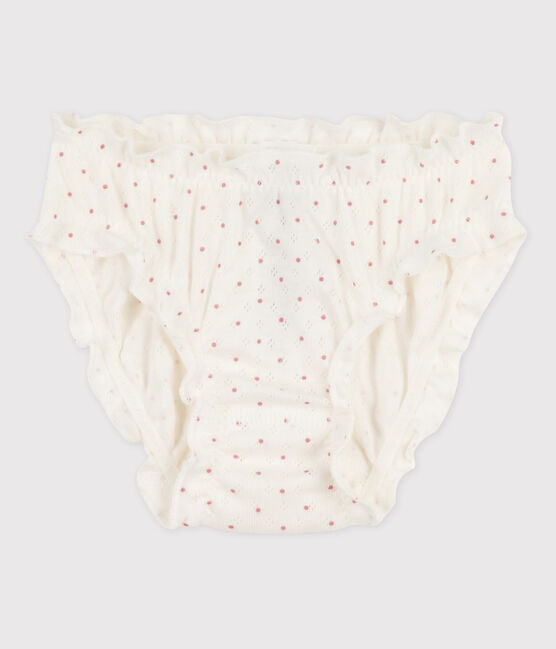3er-Set Slips aus Baumwolle mit Wolkenmotiv für Mädchen weiss MARSHMALLOW/rosa CHARME
