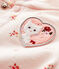 Baby-Teddy-Blouson aus bedrucktem Molton für Mädchen rosa FLEUR/weiss MULTICO