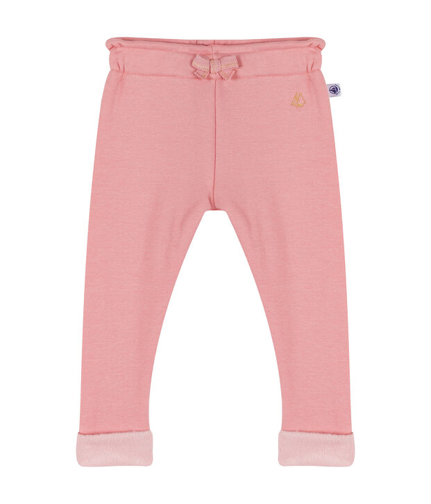 Babyhose aus Samtstrick f&uuml;r M&auml;dchen rosa