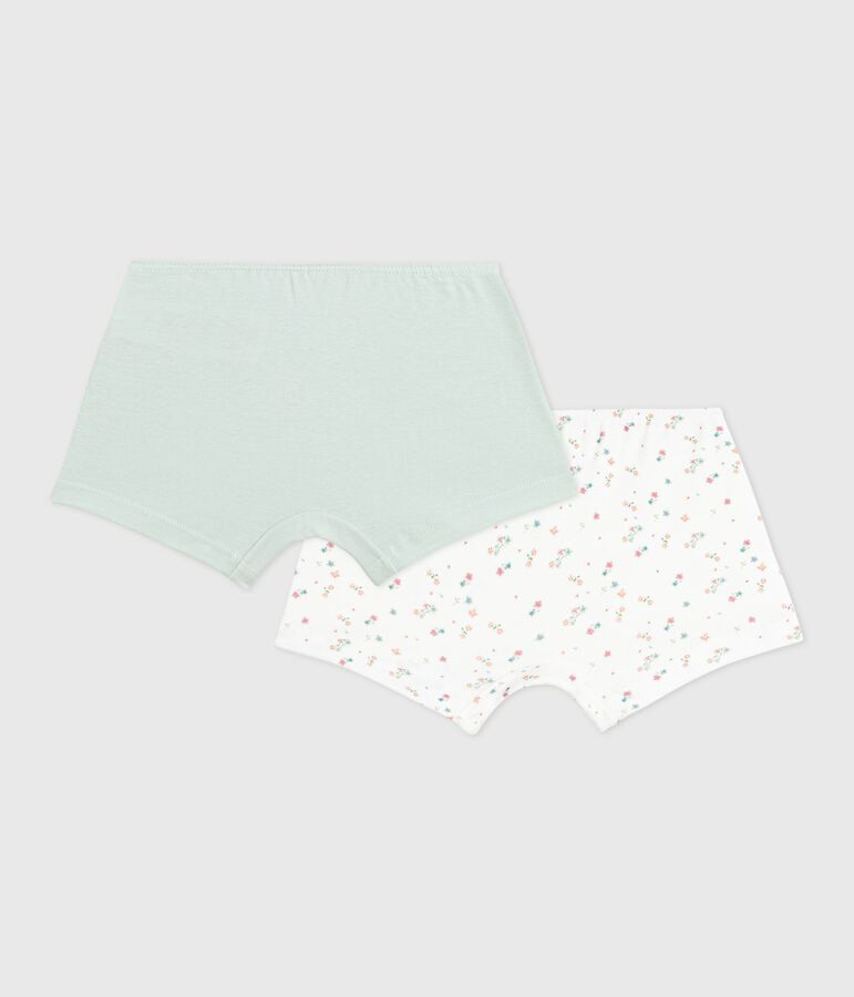 Set Kinder-Shortys aus Baumwolle mit Blumenmuster vielfarbig