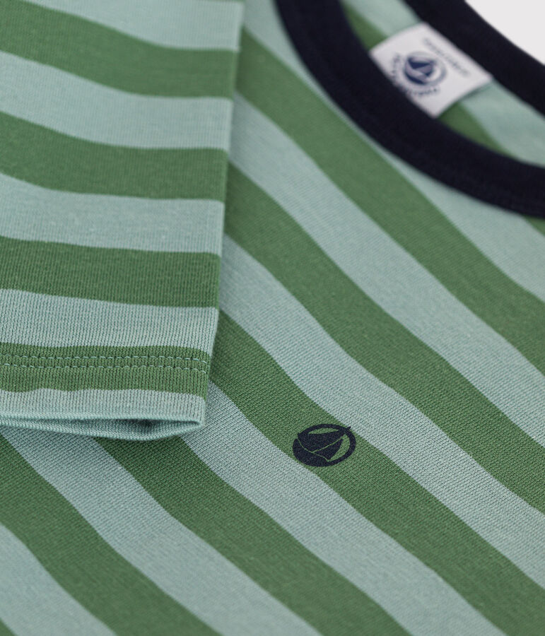 Lang&auml;rmeliges Kinder-T-Shirt aus feinem Jersey f&uuml;r Jungen gr&uuml;n PALMERAIE/ PAUL