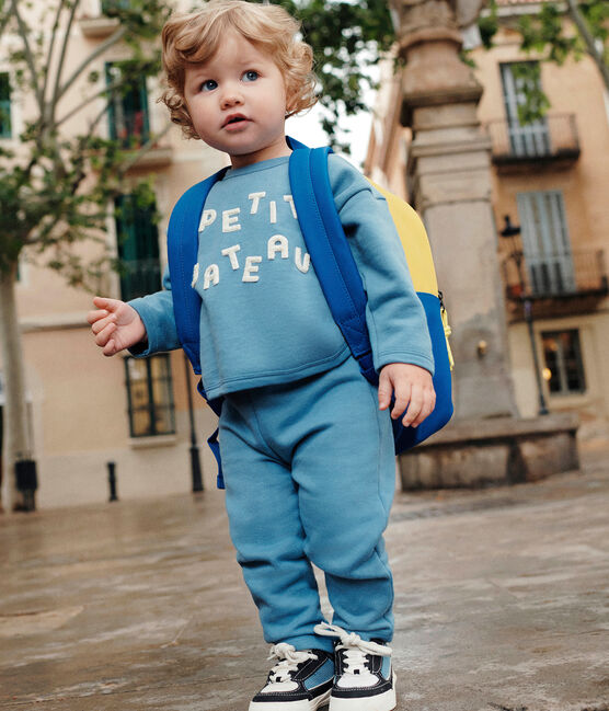 Baby-Sweatshirt aus Molton blau BEACH