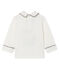 Langärmeliges Baby-T-Shirt für Jungen mit Kragen weiss MARSHMALLOW CN