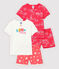 2er-Set Kinder-Kurzpyjamas aus Baumwolle für Mädchen variante 1