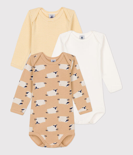 3er-Set langärmelige Baby-Bodys aus Baumwolle mit Schafprint variante 1